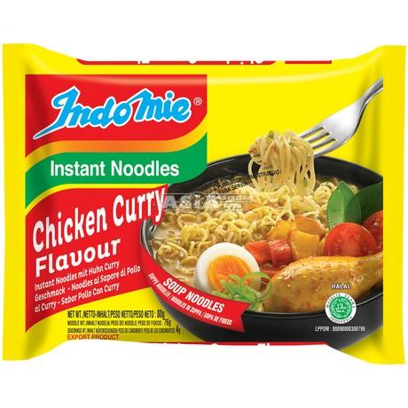 Instant Nudeln Hühne Curry